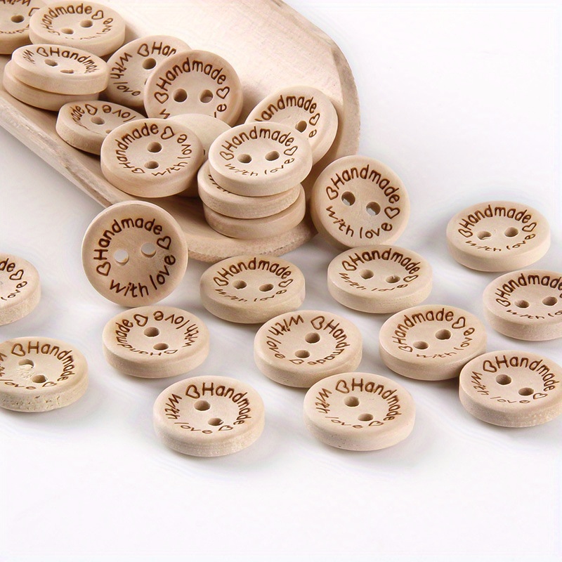 

140pcs/set Wooden Natural Color Buttons For Needlework Sewing Decorative Button For Diy Clothes Accessories