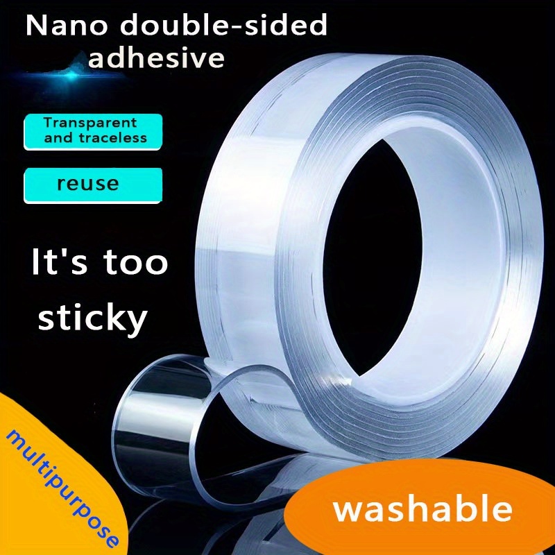 2MM/1MM Thick Nano Tape Double Sided Adhesive Tape Reusable Washable Nano  Tapes No Trace Acrylic Double Sided Glue Acrylic Doubl - AliExpress