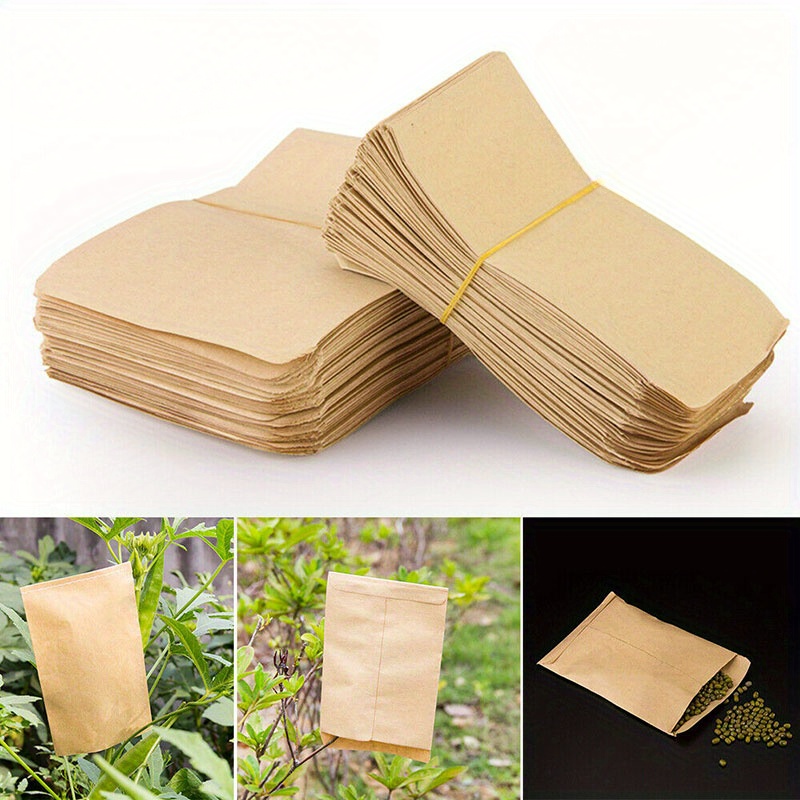 

Value Pack 100pcs Kraft Paper Bags, For Seed Gift Snack Packing, Gift Bags, 6x10cm/2.36x3.94in, Suitable For Retail Stores