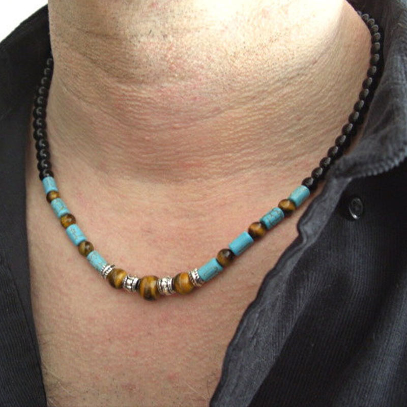 

Stylish Men's Beaded Necklace