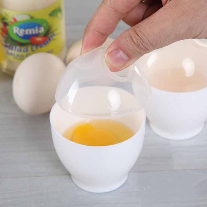 

2pcs Egg-cellent Cooking Made Easy Egg Cookers White Microwave Oven Cup Poacher For Steaming And Boiling Eggs For Delicious Breakfasts And Lunches