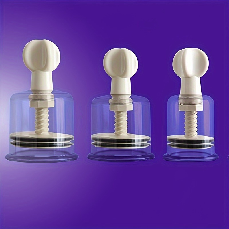 1Pair Vacuum Twist Rotary Cupping Set Nipple Suckers Enlargement Suction 