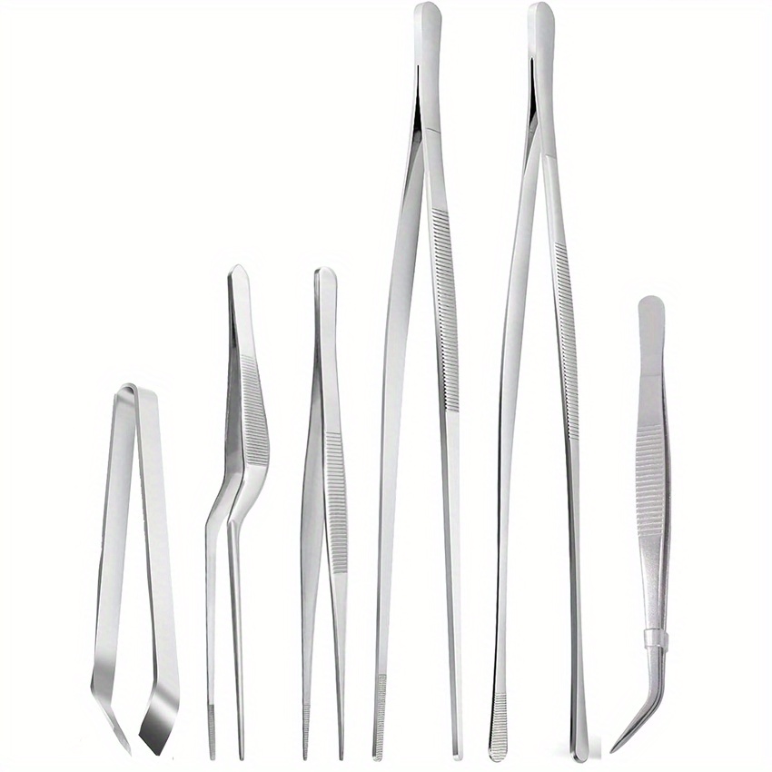 

6pcs/ Pince à épiler de , 12" et 6.3" de pinces de en inoxydable, pinces, Pince à épiler de professionnel, Utilisé , la réparation, les fruits de mer, le , -, Ustensiles de , de