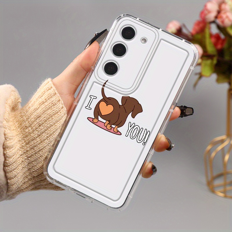 

Luxury Shockproof Transparent Case Pattern Brown Dog For Samsung Galaxy S23 Ultra S22+ 5g S21 Fe S20 A54 A52 A32 A23 A14 5g Bumper Cases Gp1 Cover Silicone Clear Phone Cases Lens Protection Back