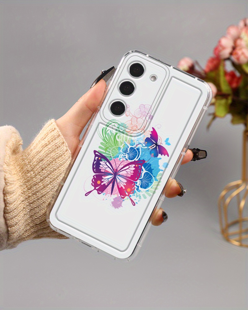 Luxury Shockproof Transparent Case Pattern Butterfly Temu