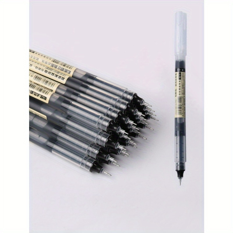 

10pcs Ultra-fine Financial Glue Pen, Black Ink Filling Rod, School Office Exam Supplies, Stationery Glue Pen, 0.5