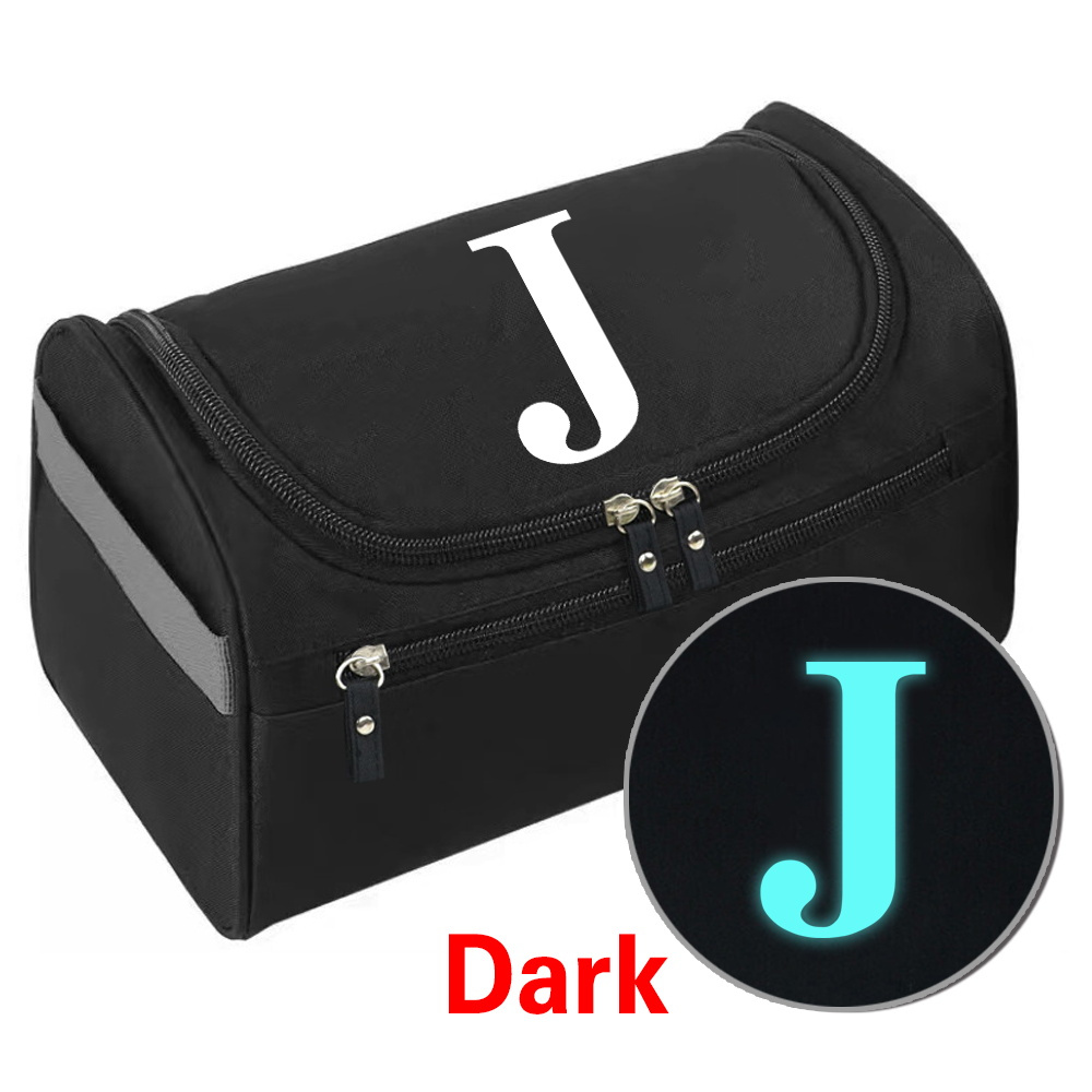Image of Makeup Bag With Zipper Closure Man Women Luminous -z Letter Printed Cosmetic Bag Beauty Case Make Up Organizer Toiletry Bag Kits Storage Travel Wash Pouch -the- Pouch Handbag