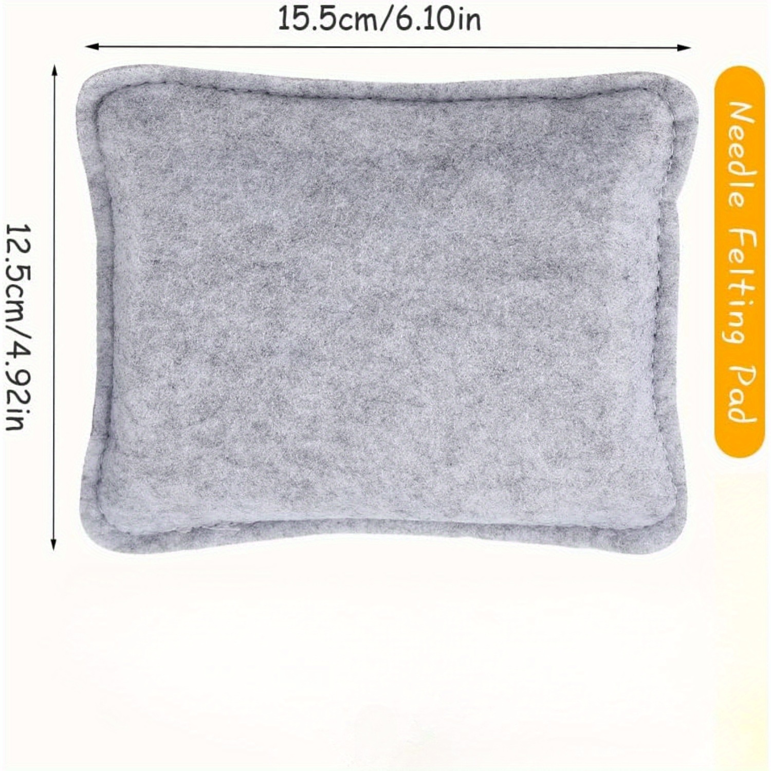 Image of 1pc Needled Felting Pad, 6x4.92x1.38 Inch, Thick And Firm Premium Felting Foam Mat, Diy Needle Felting Supply For Diy Craft