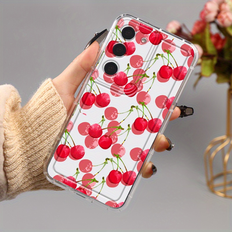 

Luxury Shockproof Transparent Case Pattern Cherry For Samsung Galaxy S23 Ultra S22+ 5g S21 Fe S20 A54 A52 A32 A23 A14 5g Bumper Cases Gp1 Cover Silicone Clear Phone Cases Lens Protection Back