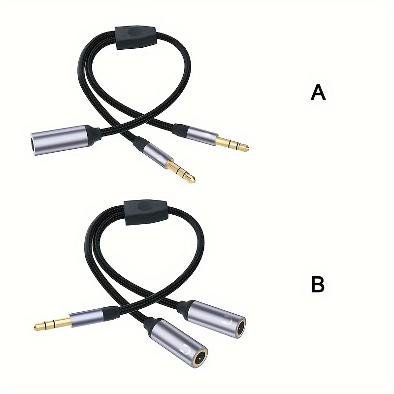 UGREEN Cable de audio de 0.138 pulgadas (0.138 in), cable auxiliar trenzado  de nailon macho a macho, sonido estéreo de alta fidelidad para