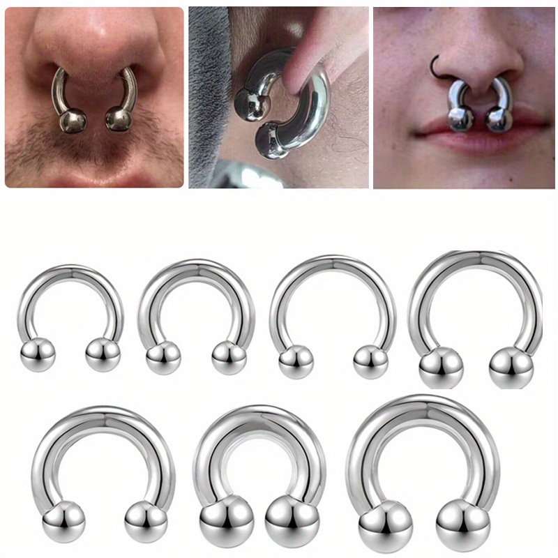 Fake Nipple bar Magnetic Nipple Rings, Non-Piercing Magnetic Nipple Ring,  Fake Nipple Ring, Clamps Nipple Jewelry (6 Pairs(12pcs),10mm)