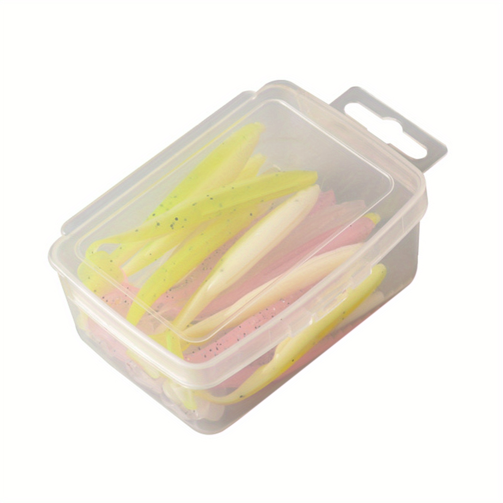 4pcs Plastic Fishing Lure Box, Sturdy Reusable Fishing Gear Storage Box,  Transparent ABS Plastic Storage Box, For Outdoor Fishing (1.18*2.2*2.99  Inch)