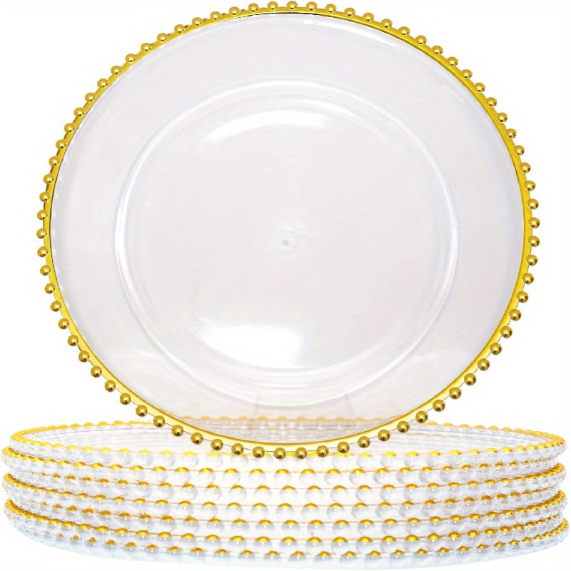 Royal Collection - Platos llanos blancos con borde azul y plateado de 10.25  pulgadas + platos de ensalada de 7.25 pulgadas + cubiertos plateados