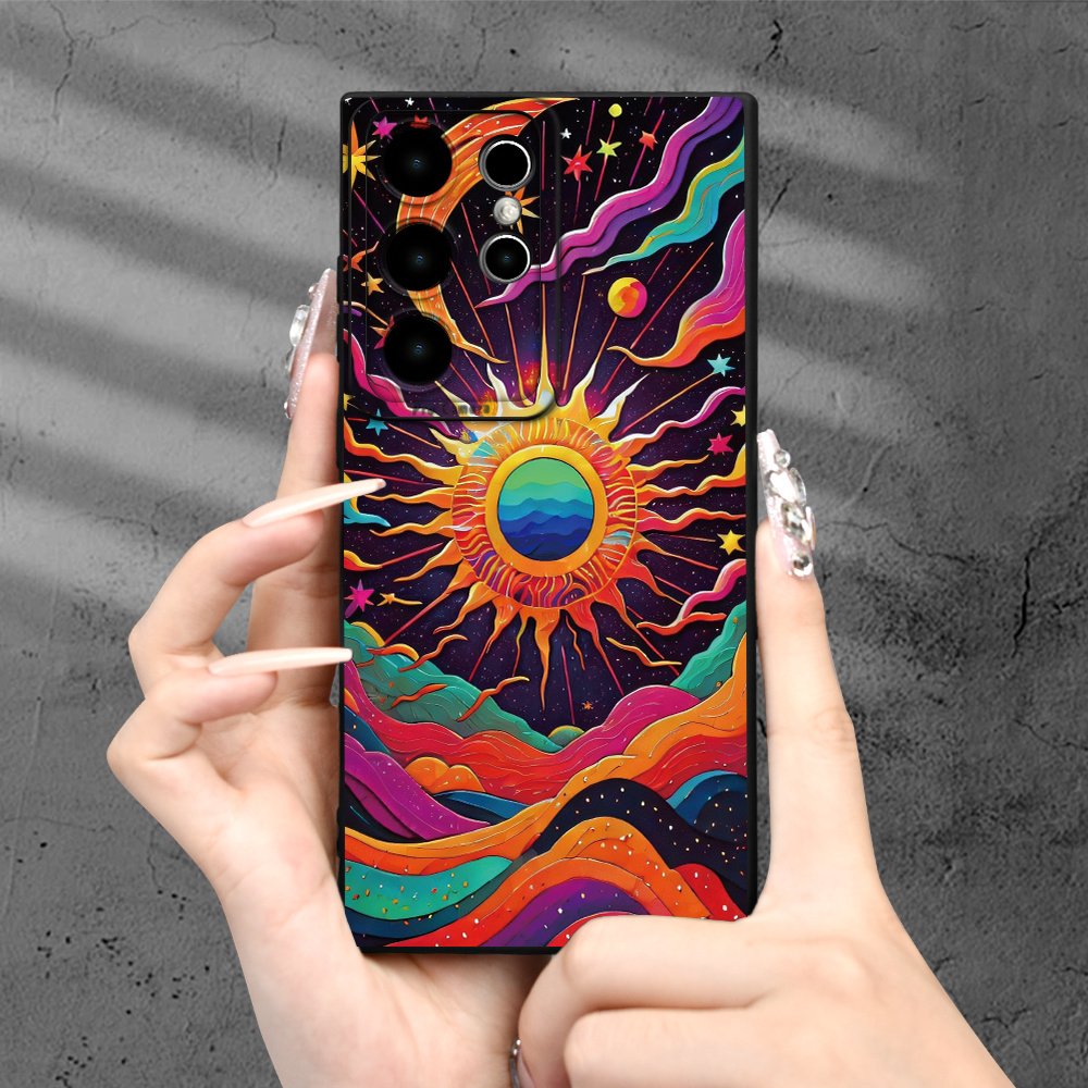 

Unique Rainbow And Sun Print Samsung Phone Case For S20fe/s21fe/s23/s23ultra/s23plus/s23fe/a52/a54/a53/a14/a25/a34/a05s/a15, Designed To Be Shockproof And Stylish.