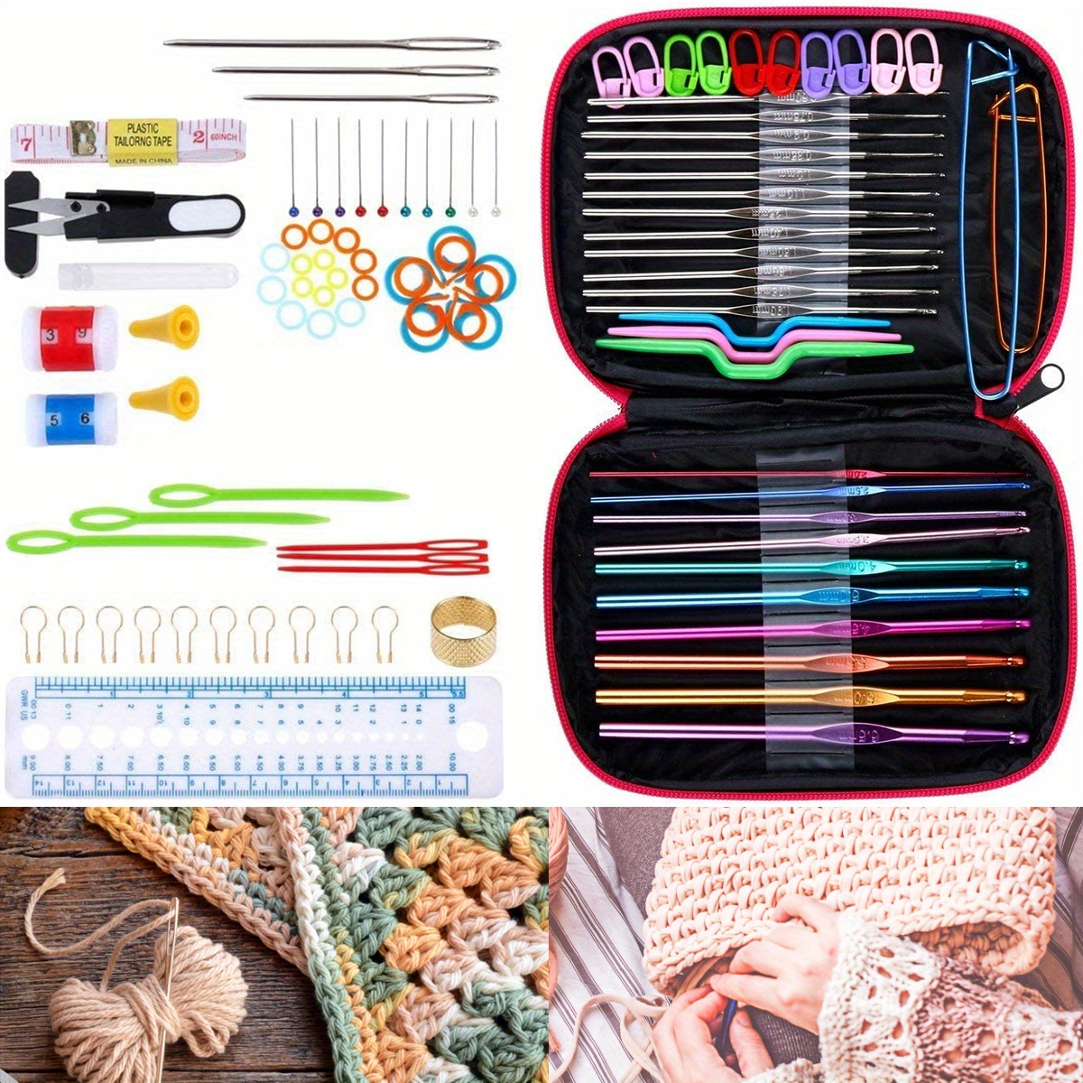4pcs Pack Colorful Plastic Sweater Needles Handmade Diy Knitting Tools Crochet  Hooks Set For Beginners And Experienced Crochet Hook Lovers Random Color, Free Shipping On Items Shipped From Temu