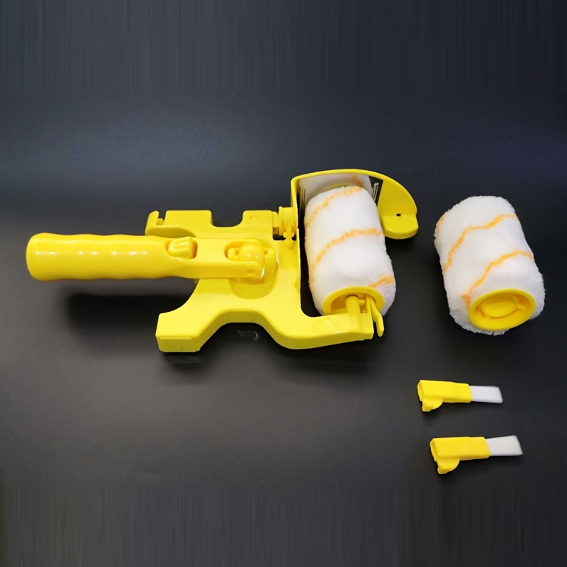 TEMU 1 Set Paint Edger Roller Brush Multifunctional Hand-held Clean-cut Paint Edger Roller Brush Paint Edger Combo Kit With Extra Replacement Roller,