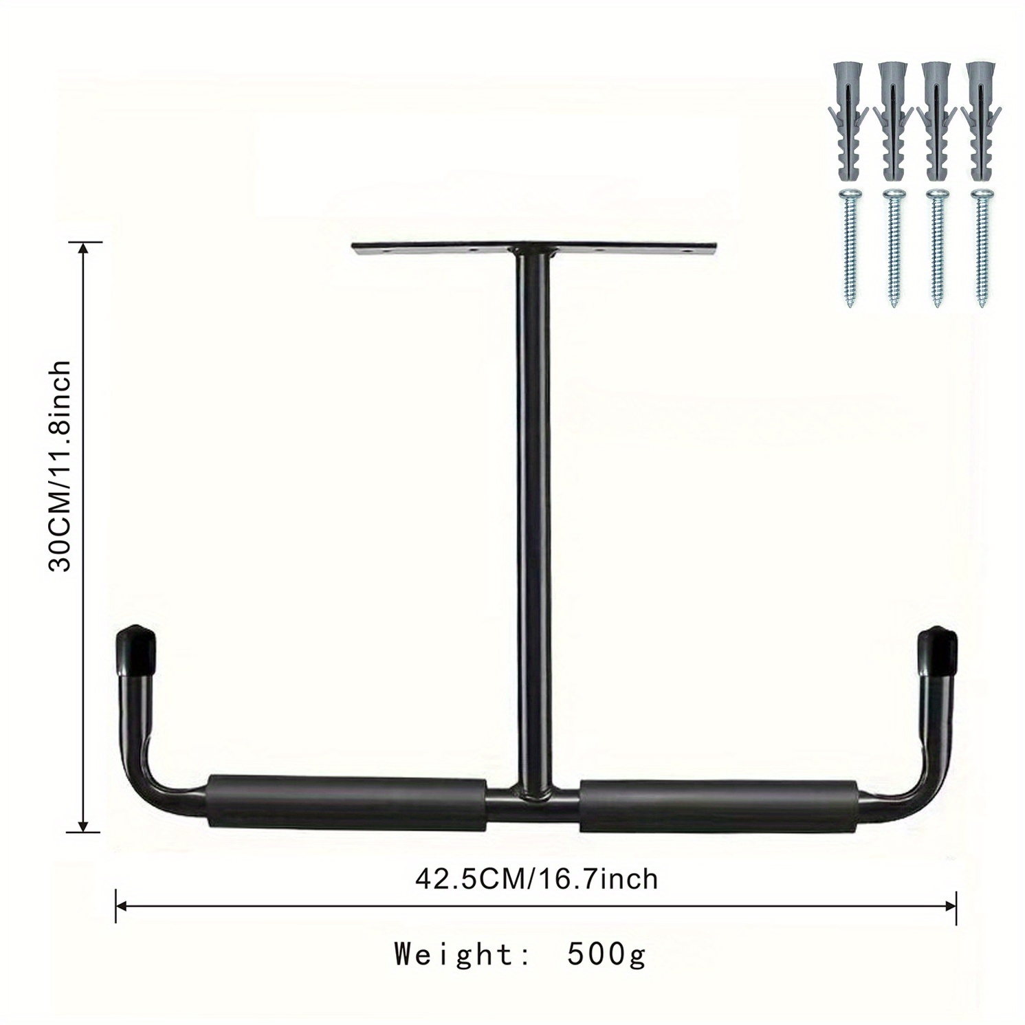 2pcs Ladder Hook for Garage Organizer, [UPGRADE VERSION] with Longer Screws  Included, Heavy Duty Utility Hanger