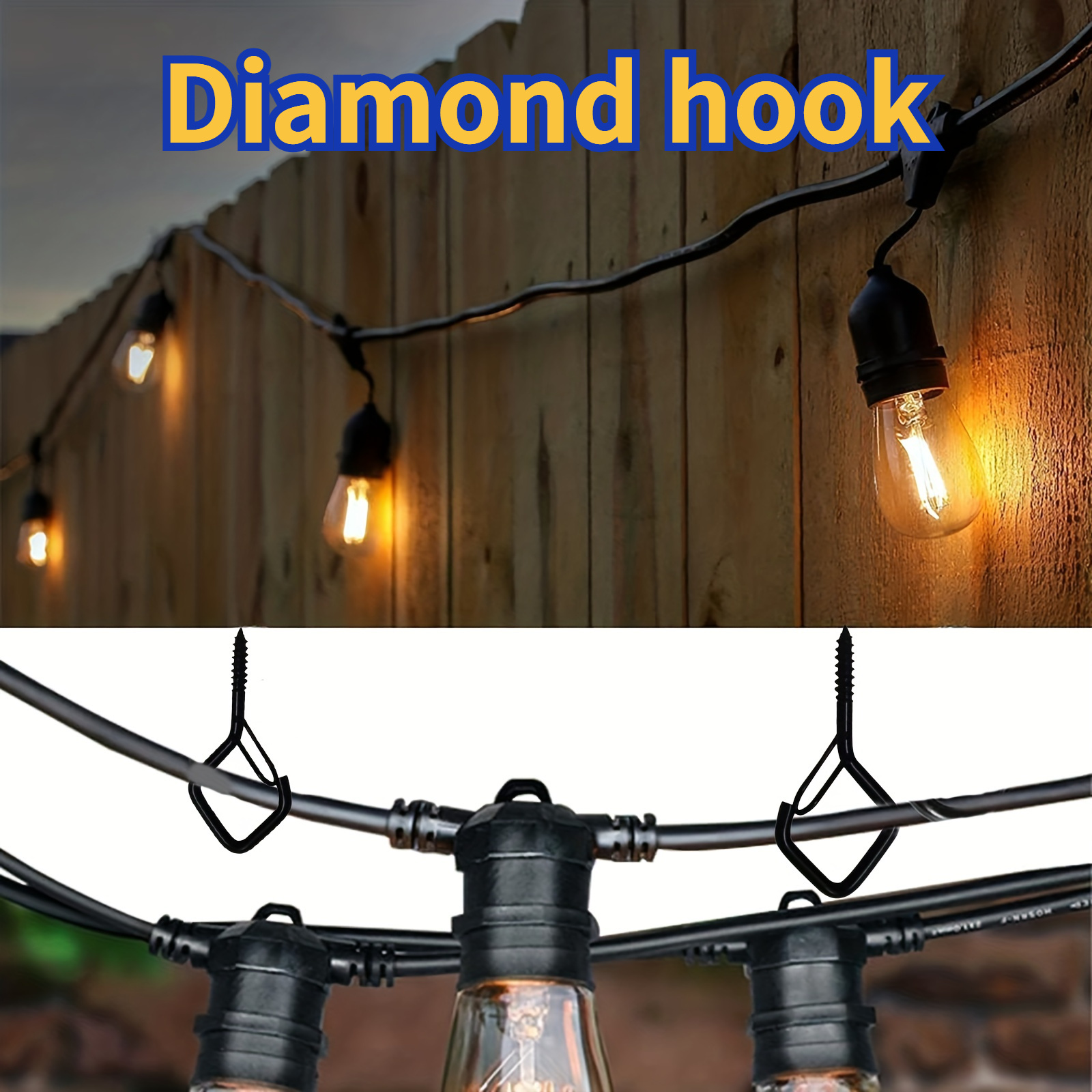 Outdoor Windproof Screw Hooks Question Mark Lights Hooks - Temu