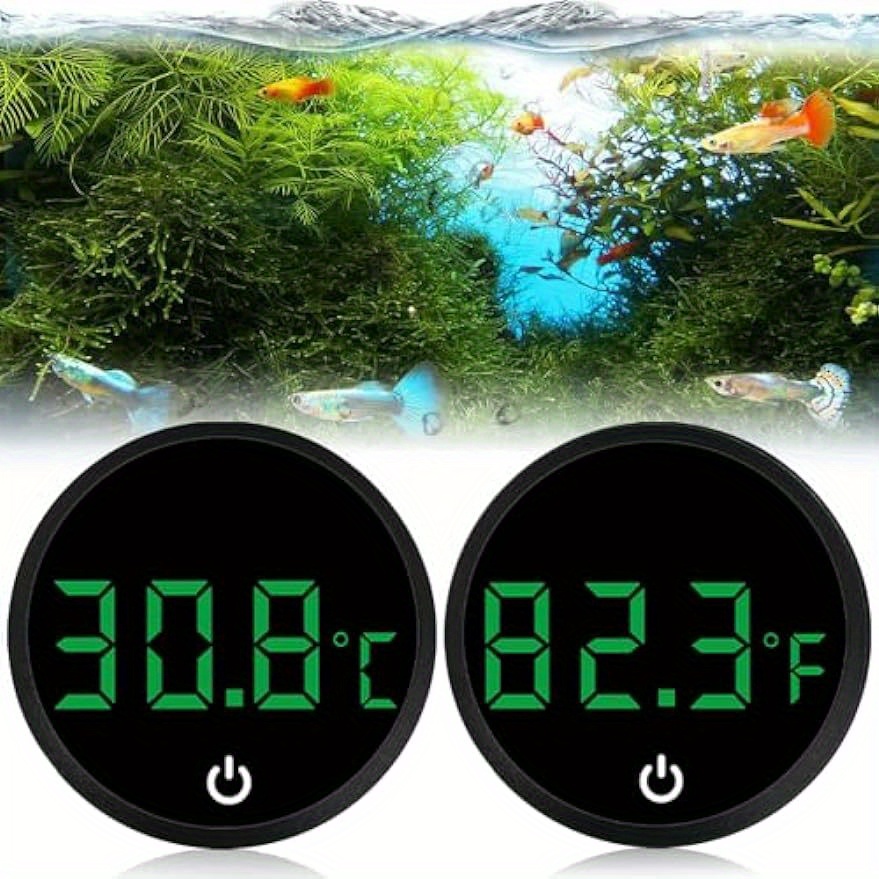  LCD Digital Aquarium Thermometer,Fish Tank Water Terrarium  Temperature For Fish And Reptiles,Room Temperature,Indoor Humidity 3 In1