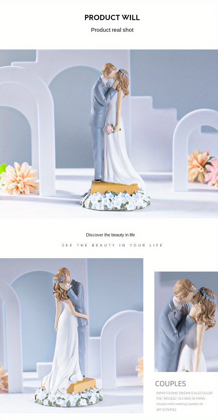 1pieza escultura pareja resina - Temu Chile, image size:750x1443