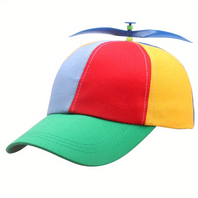 

Unisex Adult Classic Propeller Hat Costume Headwear, Detachable Propeller Bamboo Dragonfly Baseball Cap For Spring