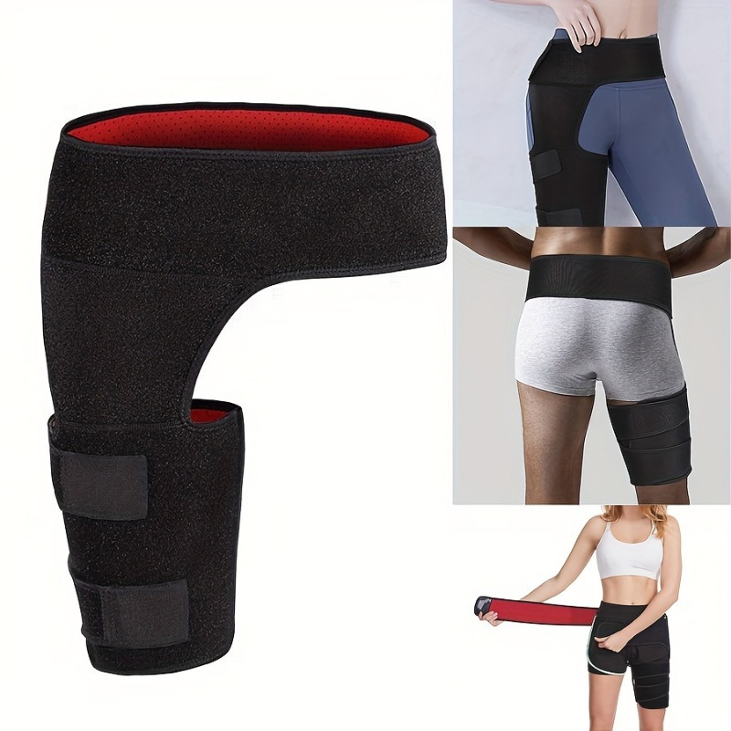 Groin Support and Hip Brace - for Men & Women Compression Wrap - for Thigh  Quad Hamstring Joints Sciatica Nerve Pain Relief Leg Strap by ZenKeyz