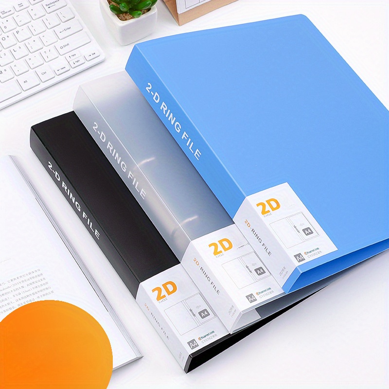 A4 Binder Punch File Folder 2 Holes Transparent Pp Office - Temu