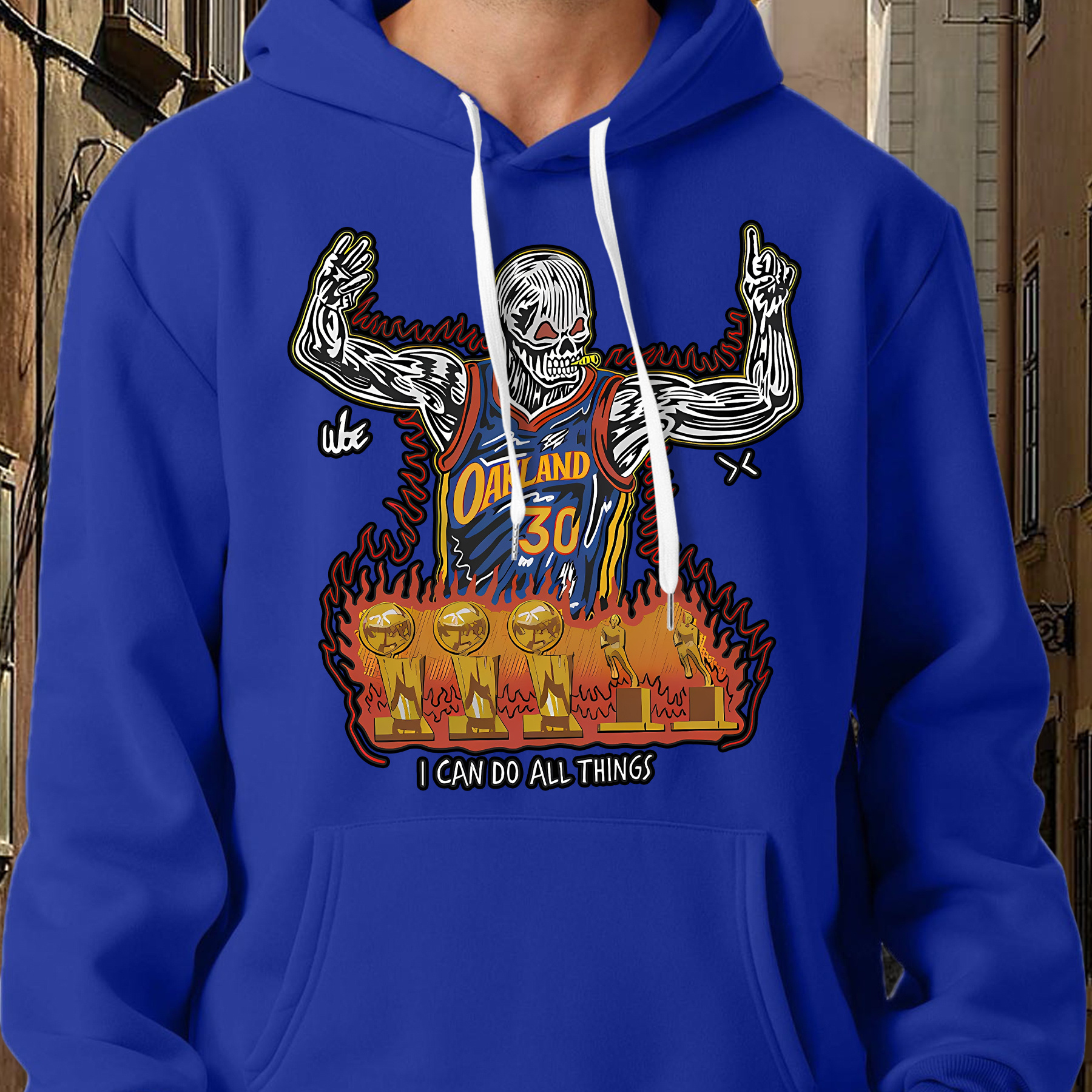 

Men's Casual Fleece Hoodie With Letter Print - Cozy Pullover Sweatshirt, Machine Washable, Polyester