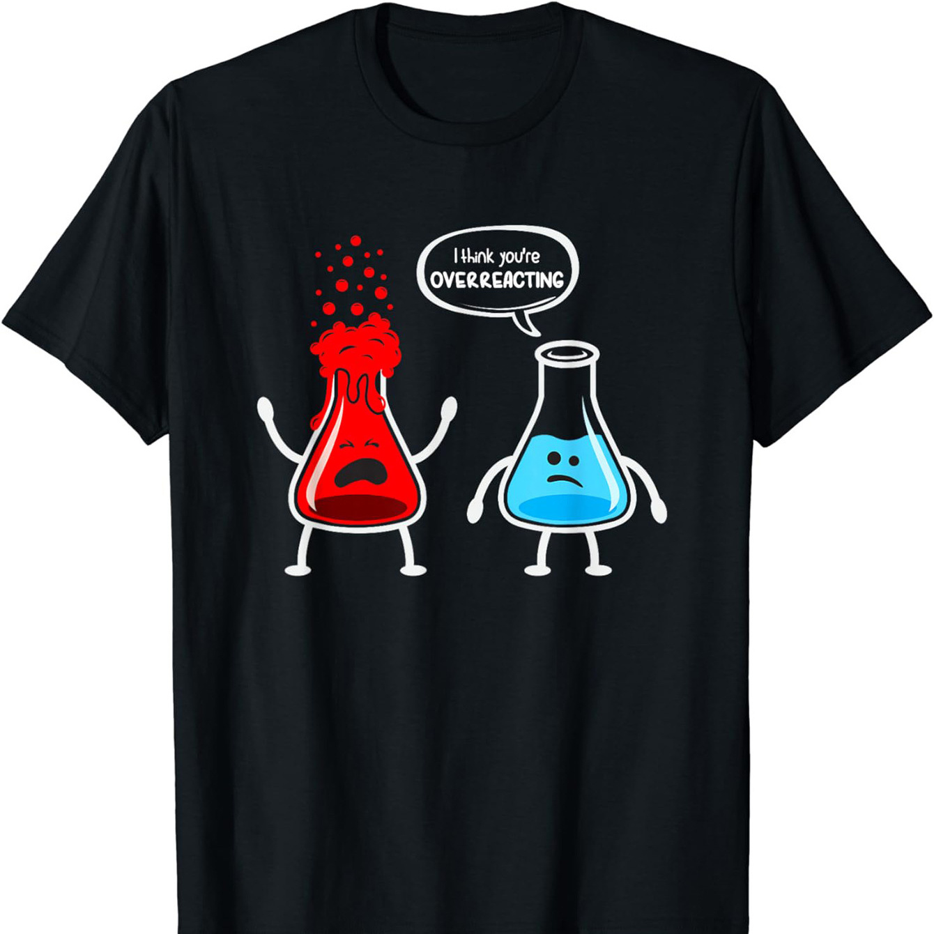 

Funny Cartoon Chemistry Bottle Pattern Men's Stretch Short Sleeve Crew Neck T-shirt, Summer Outdoor