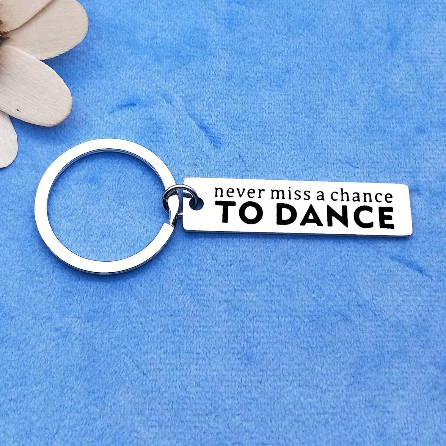 Single Stainless Steel Inspirational Dancer Keychain With " " Quote - Ballet Jazz Hip Hop Latin Dance Gift For Women, S, Sisters, Daughters - Birthday Christmas Graduation Gift