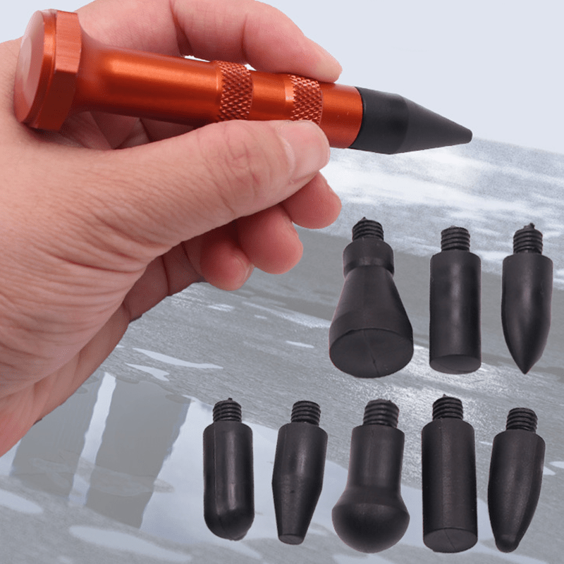 

1 Set Car Bumps And Dents Shaping, Tapping Pen Repair Tool, Rubber Hammer Leveling Pen, Convex Point Leveling Tool