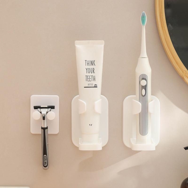 Soporte para cepillos de dientes de montaje en pared con tapa organizador  de almacenamiento de cepillos de dientes autoadhesivo para ducha colgador –  Yaxa Store