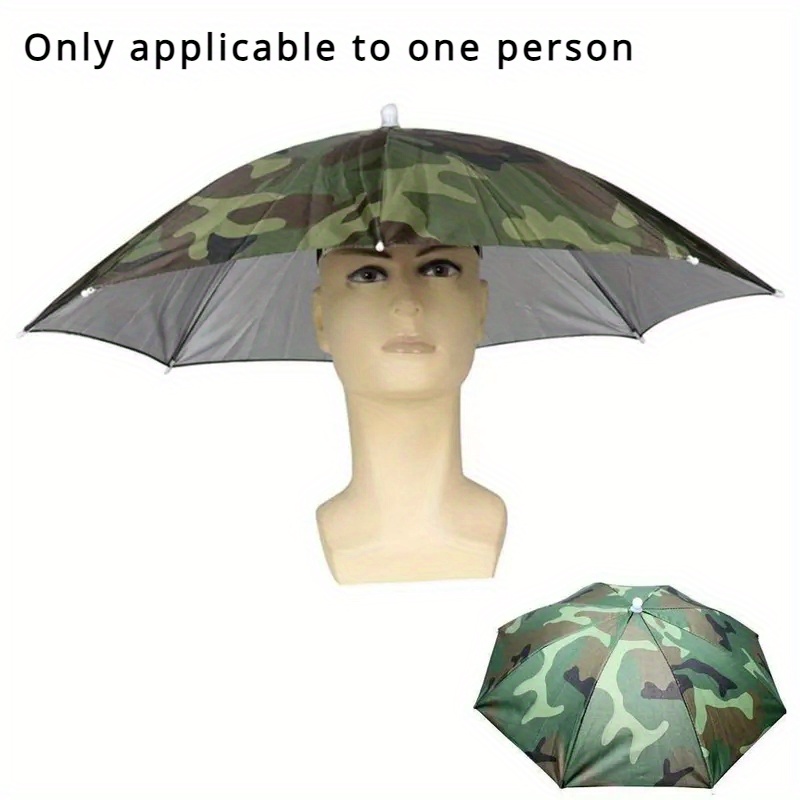 Outdoor Umbrella Hat for Hiking Camping, Fishing Umbrella Sunshade,Temu