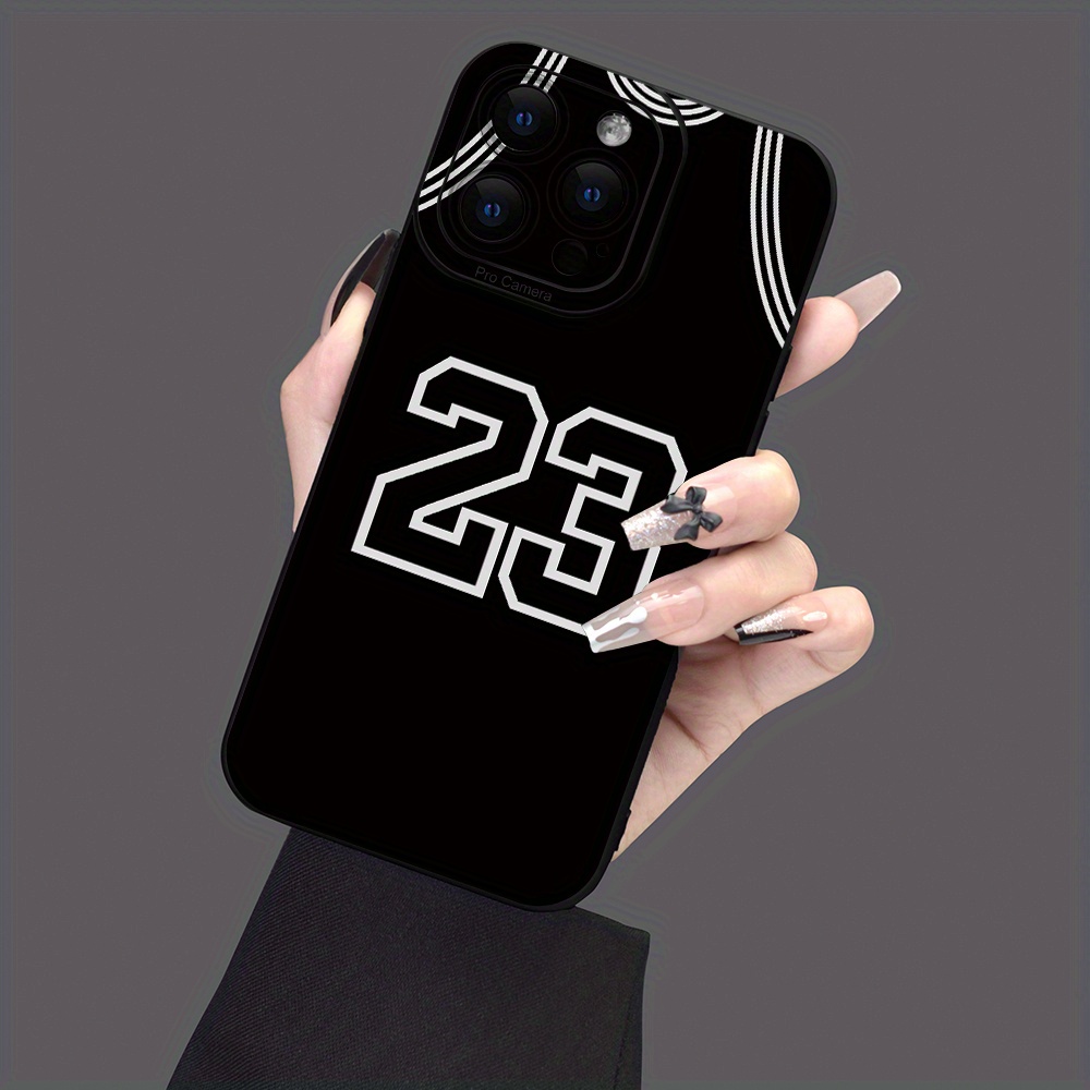 

No. 23 Pattern Mobile Phone Case Full-body Protection Shockproof Anti-fall Tpu Soft Rubber Case Color: Transparent White Black For Men Women For Iphone 15 14 13 12 11 Xs Xr X 7 8 Mini Plus Pro Max Se