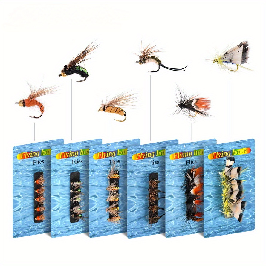 Premium Fly Fishing Flies Kit Hand tied Lures Trout Bass - Temu