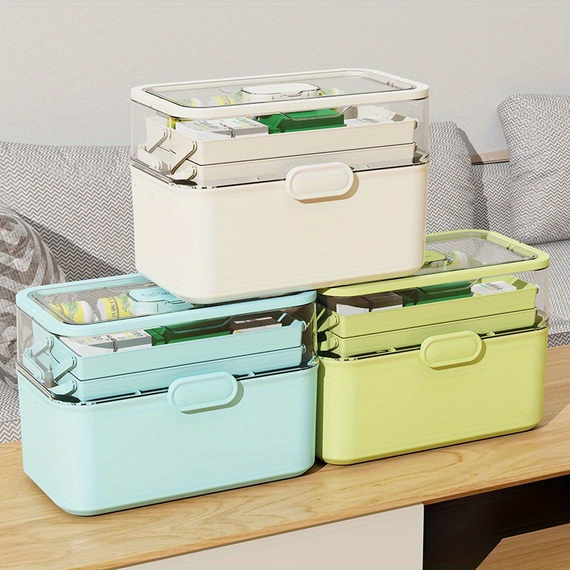 Medicine Storage Box Handles Multi layer Large Capacity - Temu