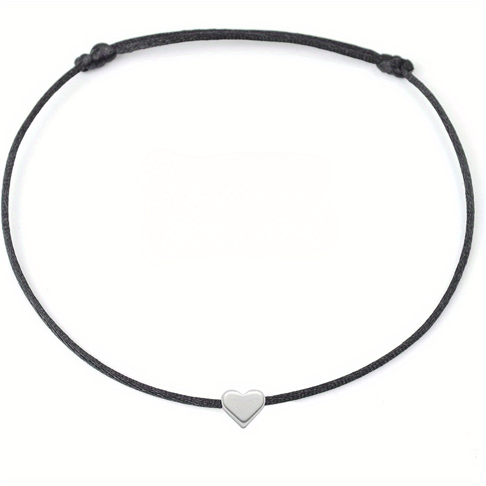 

Anklet With Heart - Chain Beach Jewelry Handmade Ankle Bracelet For Women And Girls Adjustable Size