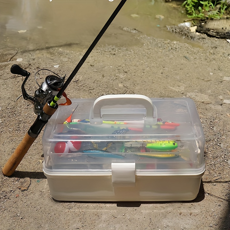 Pp Fishing Tackle Storage Box Hooks Lures Baits Portable - Temu