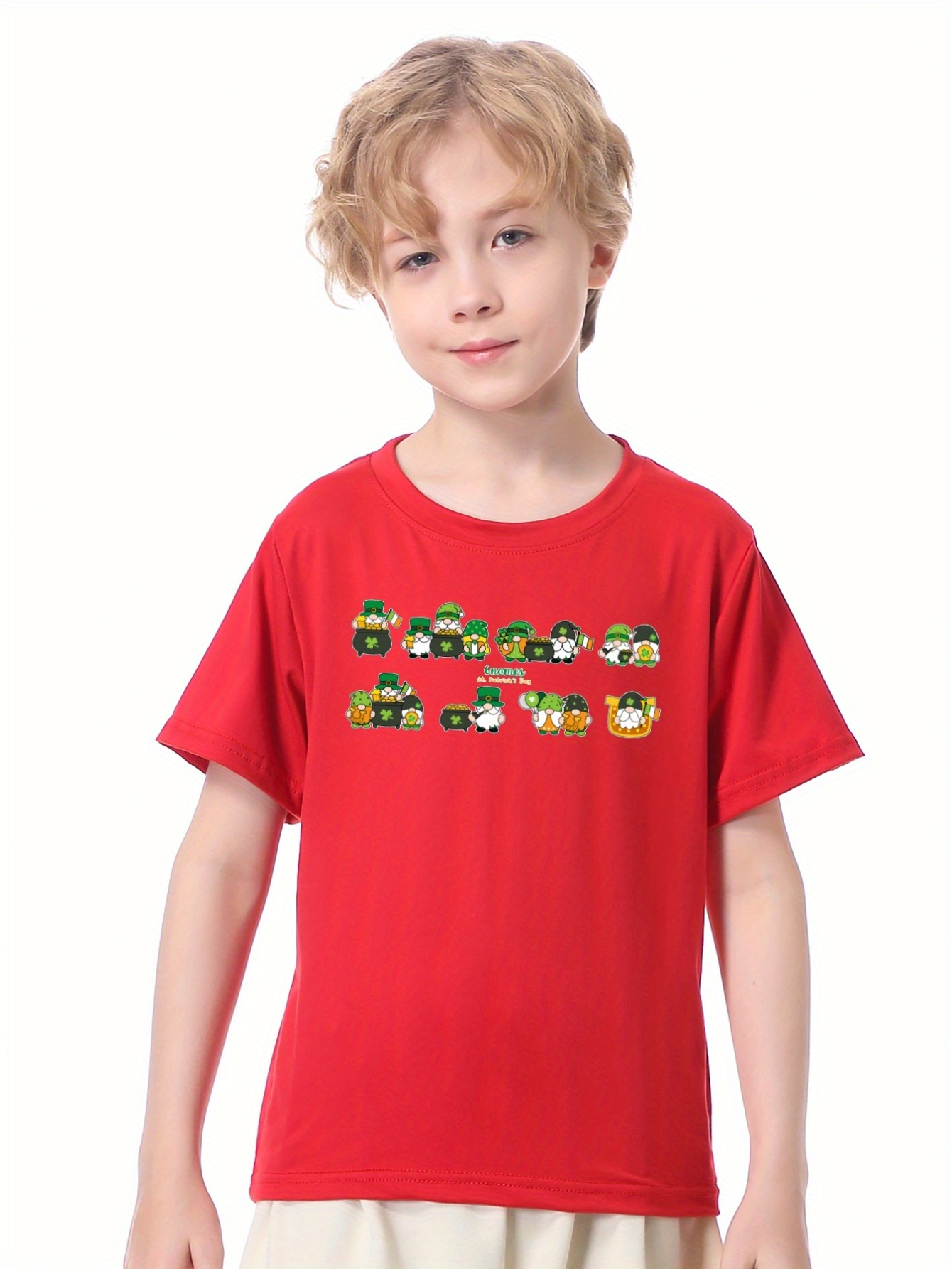 St. Patrick Day Print Boy's Short Sleeve T shirts Comfy - Temu Australia