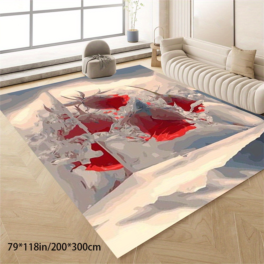 Artificial Crystal Velvet Carpet Oil Painting Style Ice Cube - Temu ...