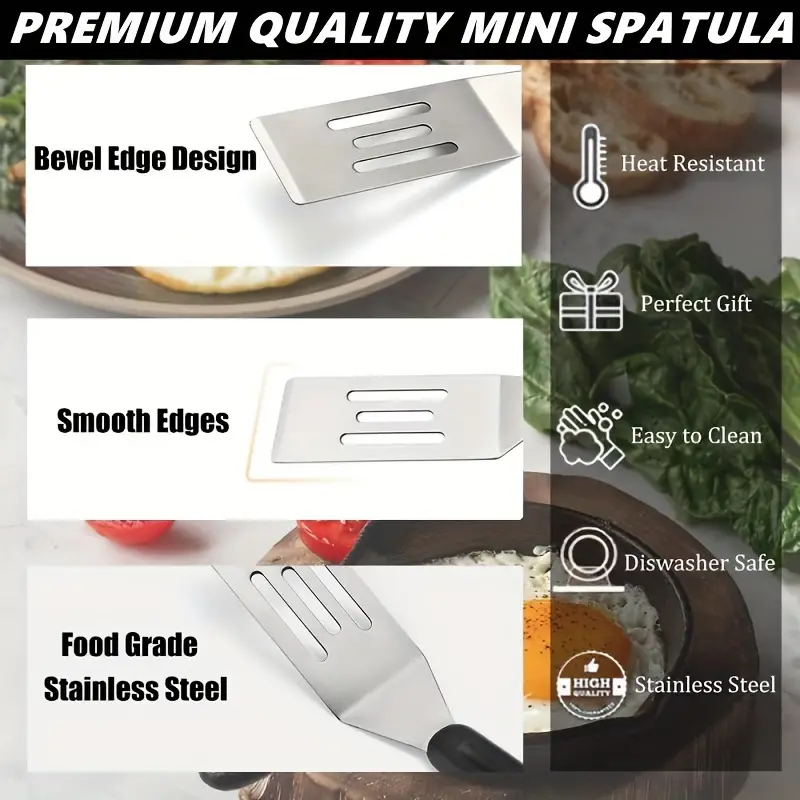Mini Spatula Set Stainless Steel Metal Spatula Fish Spatula - Temu
