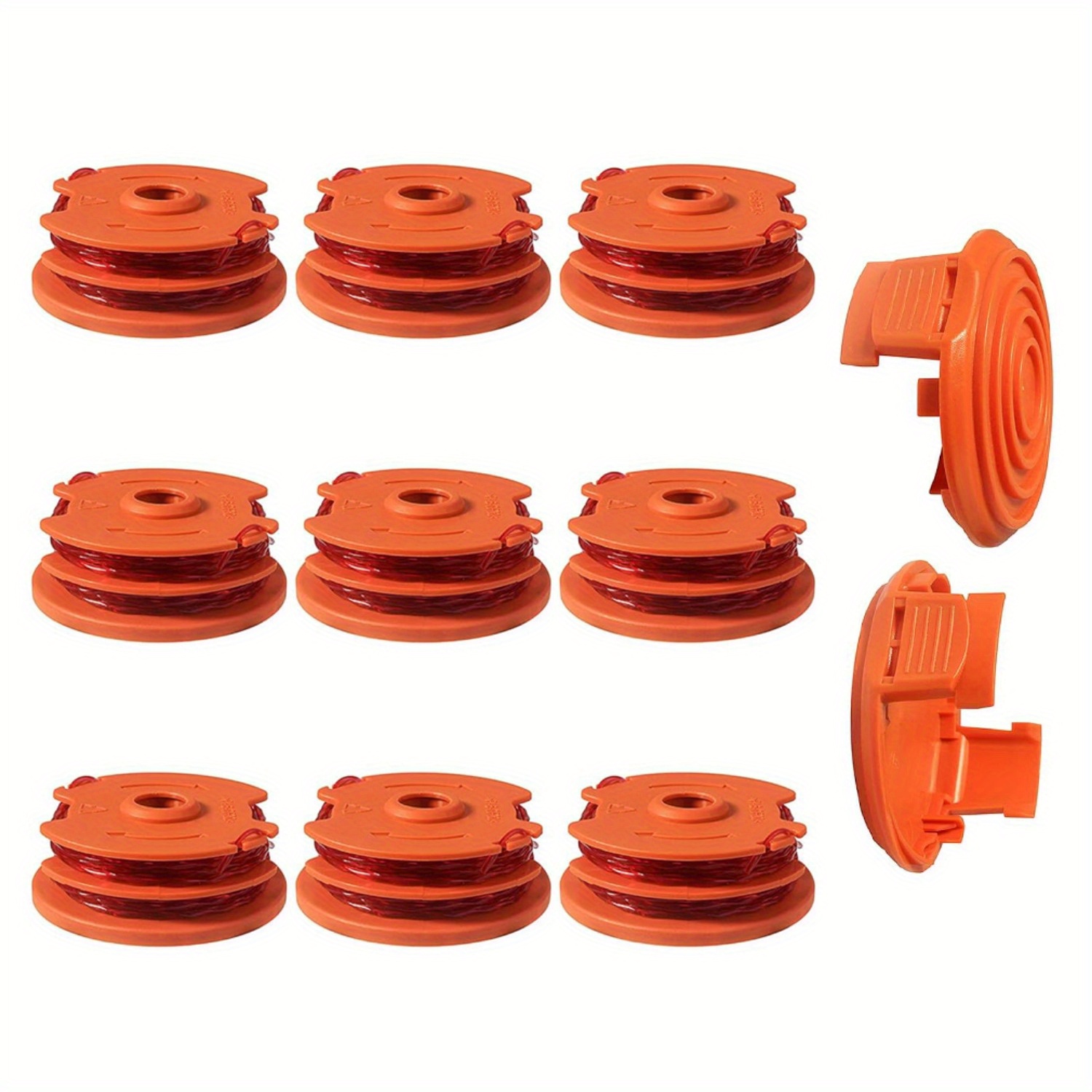 1 Pack Trimmer Spools And Caps Kit Applicable To WA0007 Eater Spool Replacement For WG115 WG116 WG117 WG118 WG119 WG124 String Trimmer Edger Line Refills Parts Auto Feed 16ft 0.065