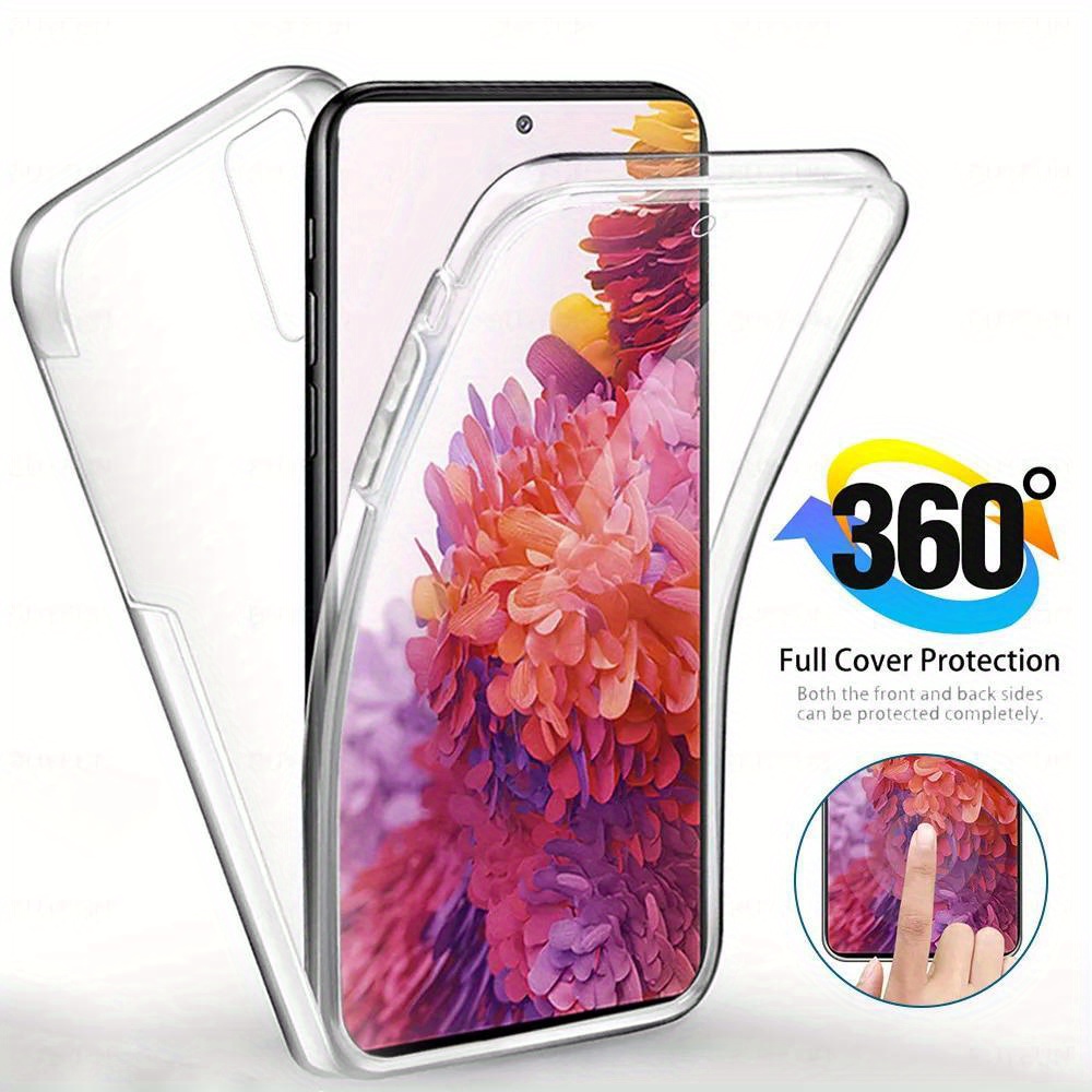 

360° Full Body Double Case For Samsung S20 Fe Transparent Soft Tpu Silicone Cover For Samsung S21 Fe Protector Phone Cover Built In Pet Screen Protector
