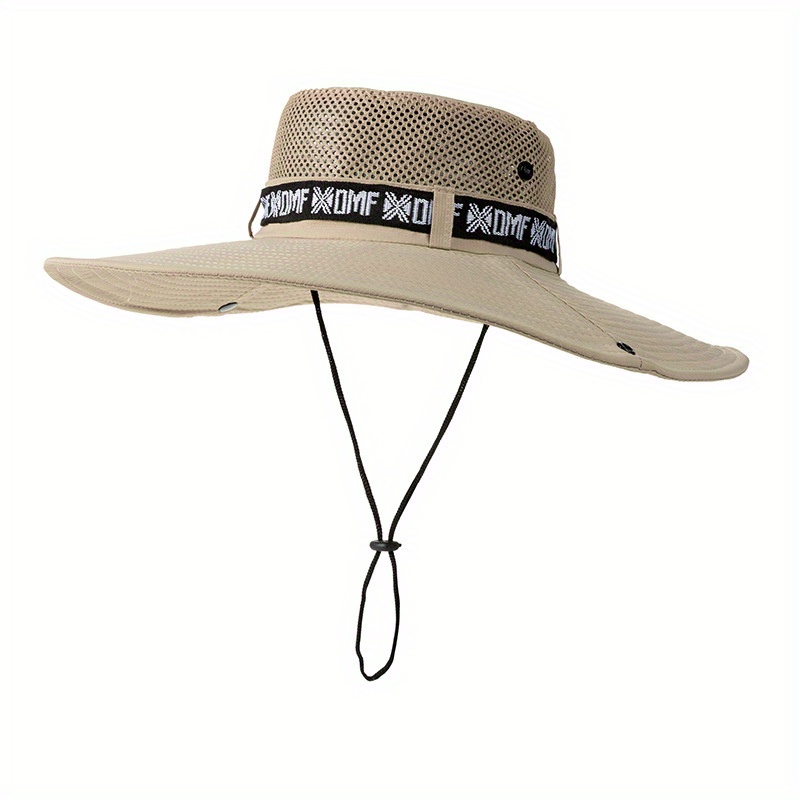 Men's Wide Brim Bucket Hat Summer Sun Hat Suitable Outdoor - Temu