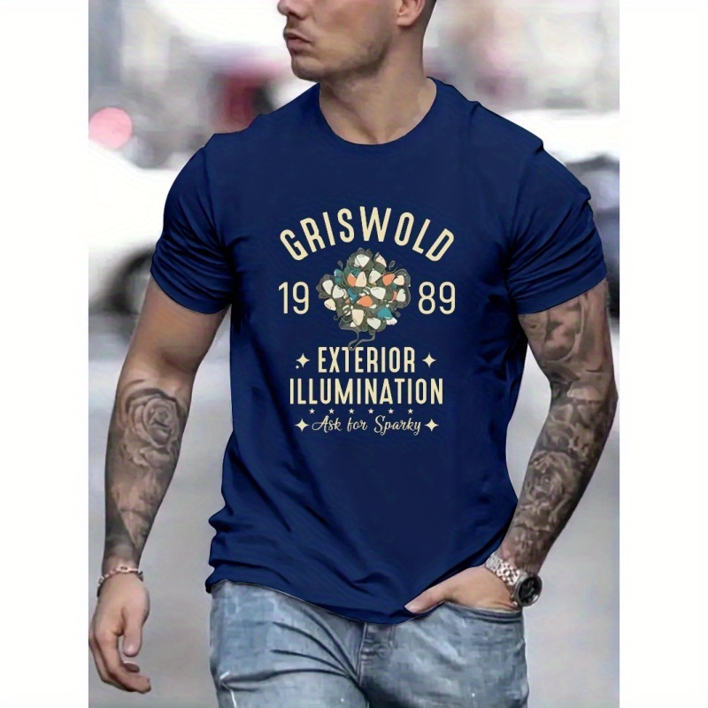 

Griswold Print T Shirt, Tees For Men, Casual Short Sleeve T-shirt For Summer