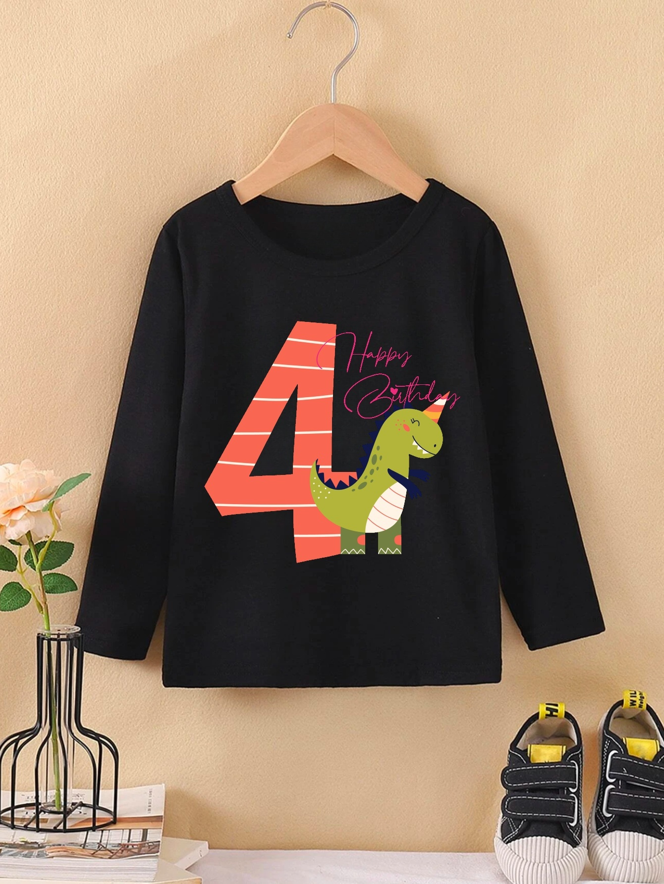 Mousse Teal Green Dinosour Print Sleeveless T-Shirt main image 1