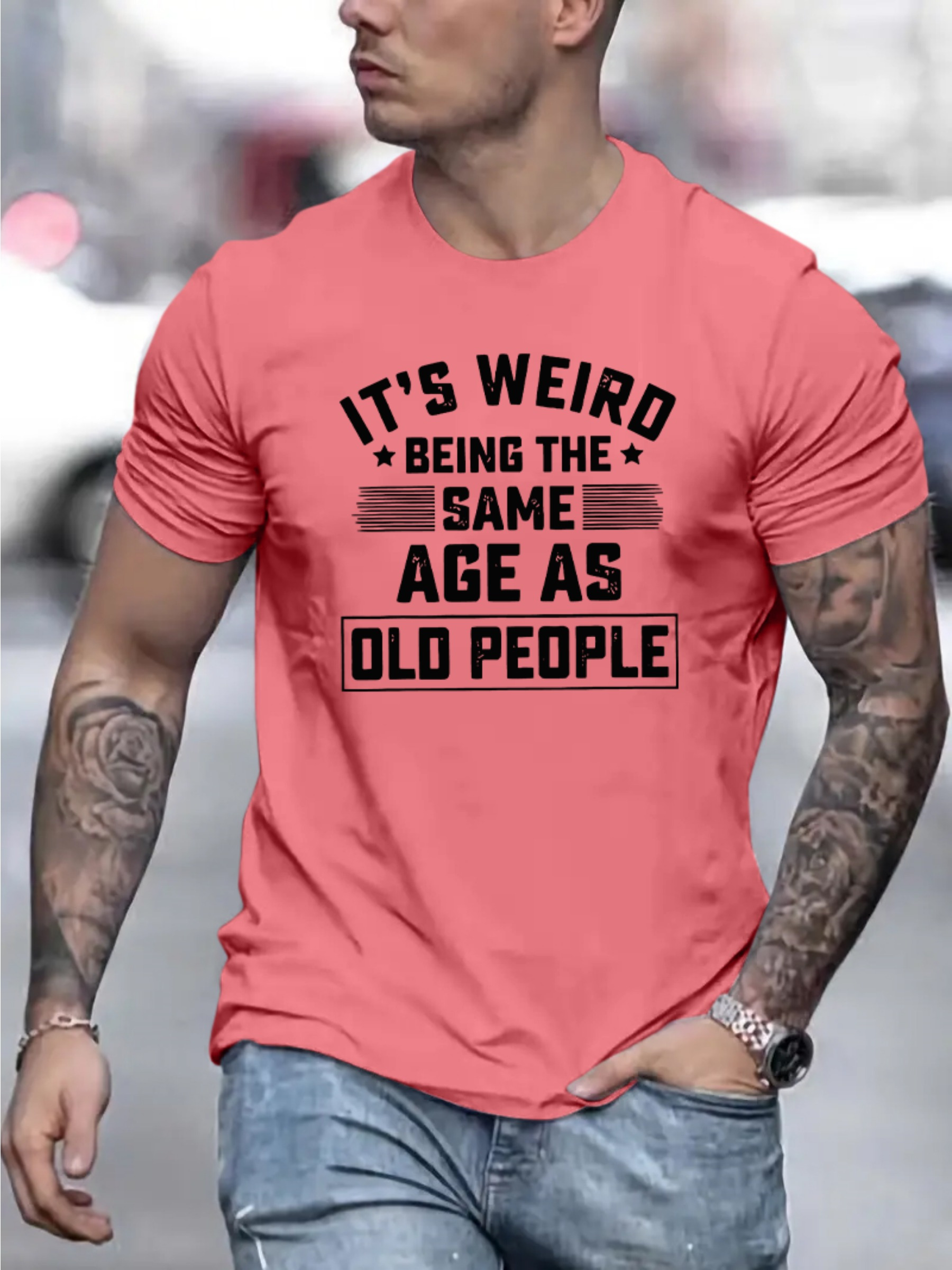 's Weird.. Print T Shirt Tees Men Casual Short Sleeve T - Temu Canada