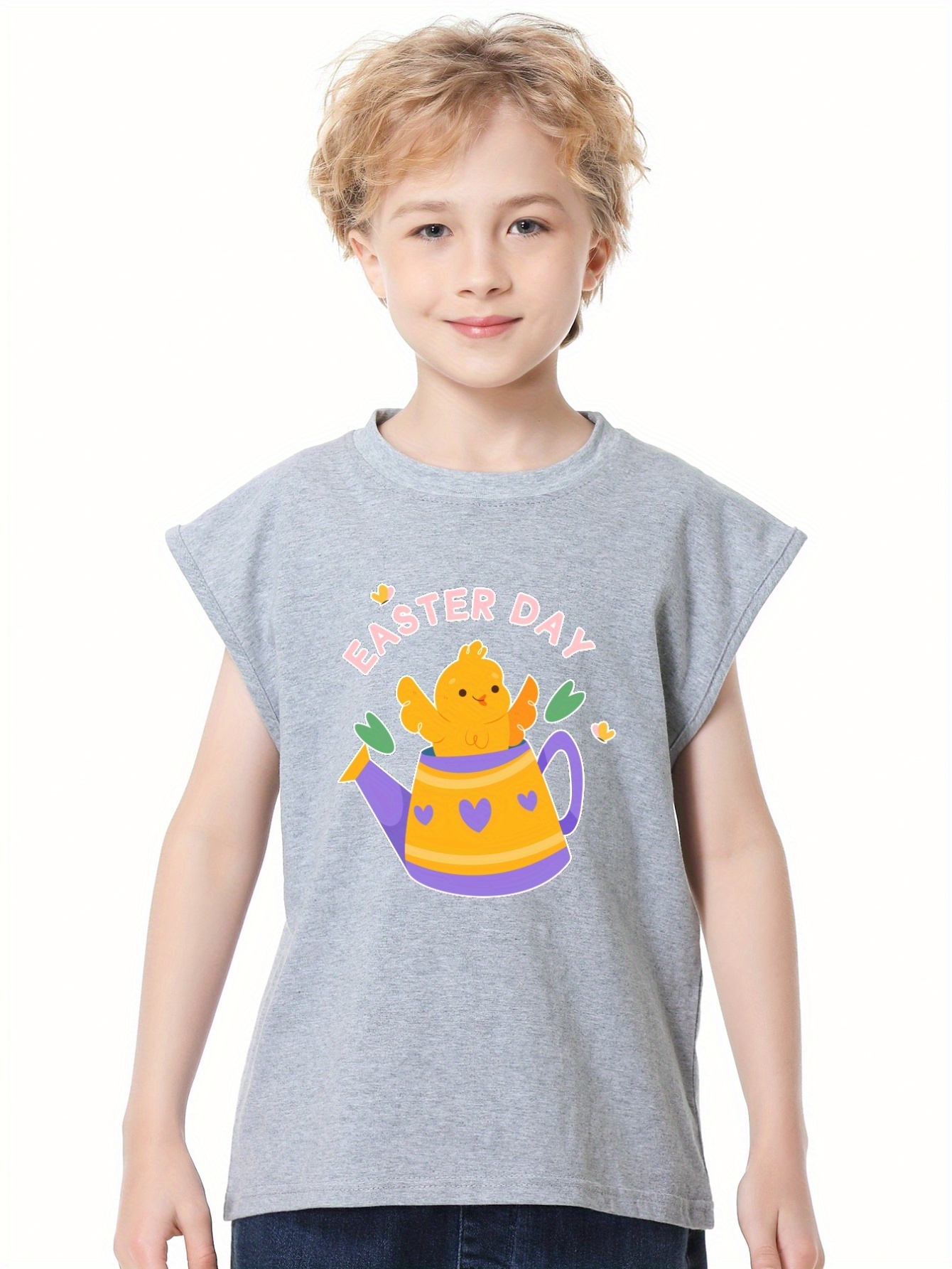 chicken print boy's versatile top kids - Temu Australia