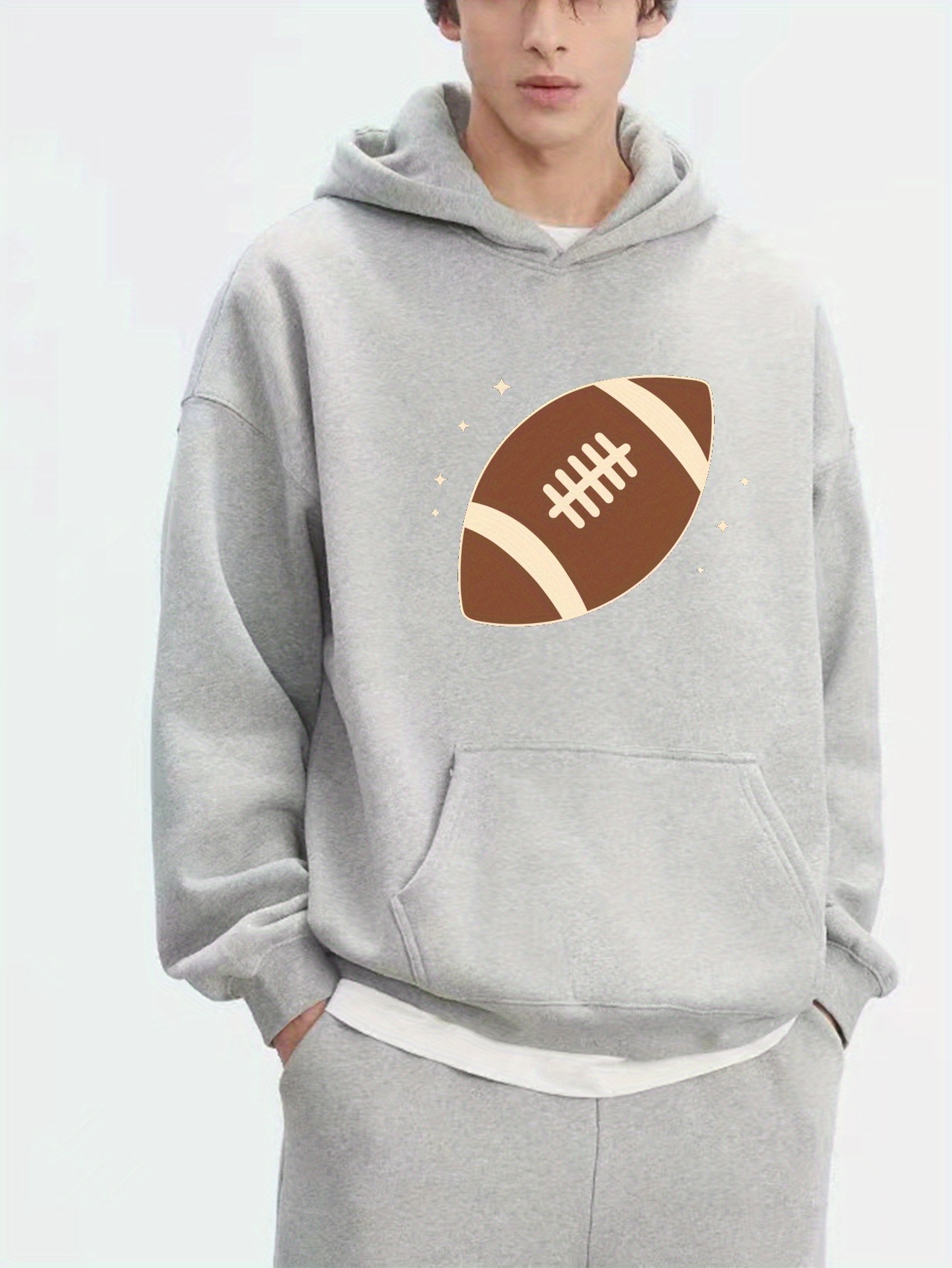 Cartoon American Football Graphic Print Sweatshirt Artistic - Temu Ireland