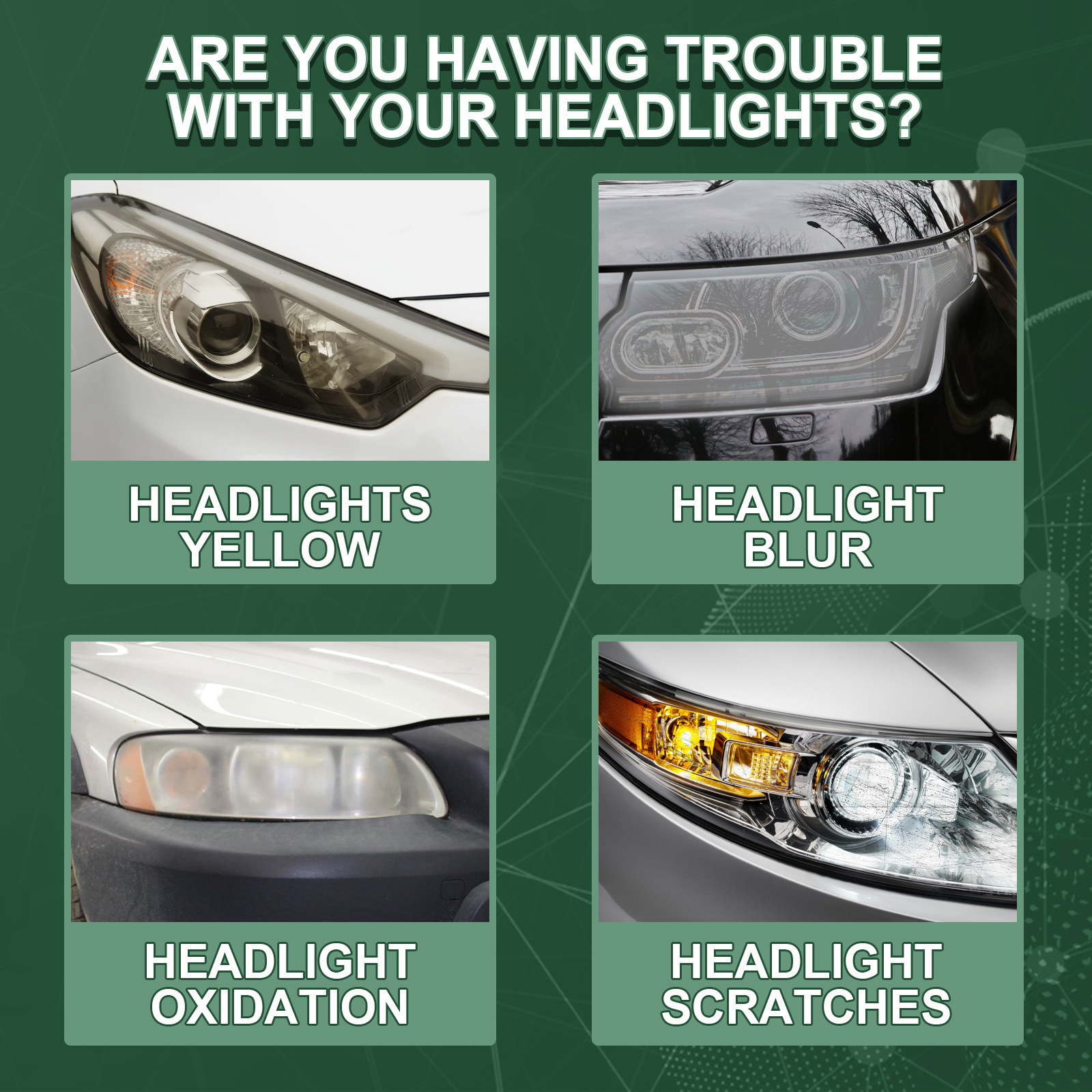 high quality headlight restoration system remove haze scratches and yellowing make your headlights shine again